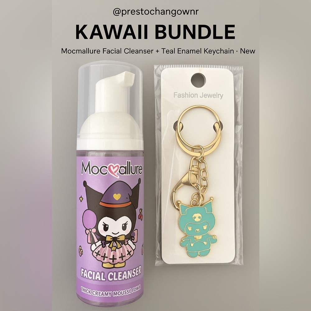 MOCALLURE Kawaii Facial Cleanser & Keychain Bundle NWT